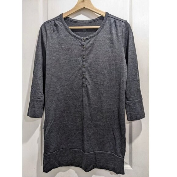 Icebreaker | Women's harmony merino wool henley in grey - Picture 1 of 10